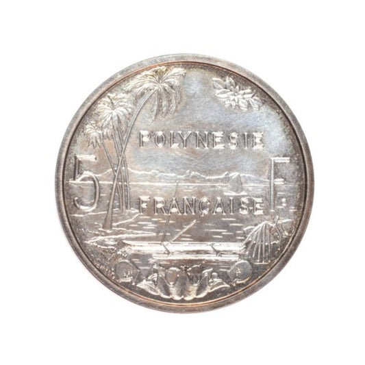 ΓΑΛΛΙΚΗ ΠΟΛΥΝΗΣΙΑ - 5 Φράγκα 1979 Silver-Piefort, UNC