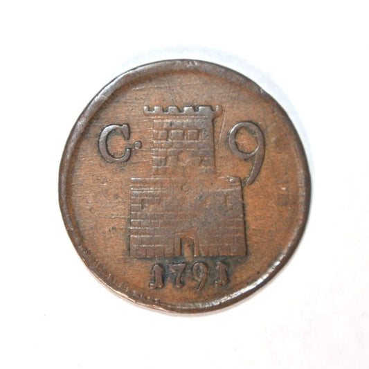 ΙΤΑΛΙΚΕΣ ΠΟΛΙΤΕΙΕΣ - ΝΑΠΟΛΗ & ΣΙΚΕΛΙΑ, 9 Cavalli 1791 P, VF