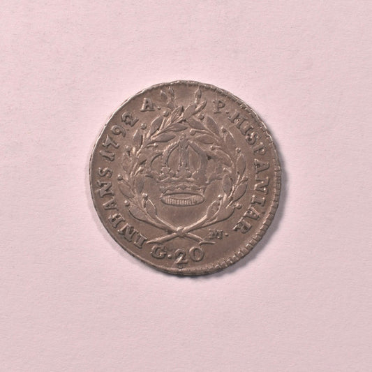 ΙΤΑΛΙΚΕΣ ΠΟΛΙΤΕΙΕΣ - ΝΑΠΟΛΗ & ΣΙΚΕΛΙΑ, 20 Grana(Tari) 1792, VF+