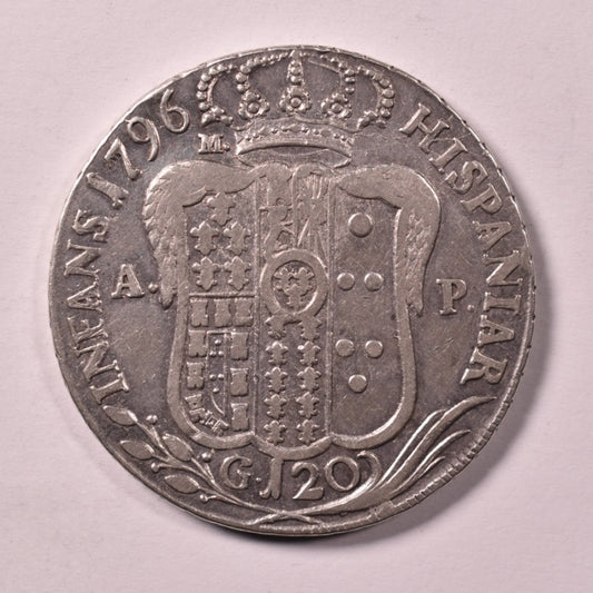 ΙΤΑΛΙΚΕΣ ΠΟΛΙΤΕΙΕΣ - ΝΑΠΟΛΗ & ΣΙΚΕΛΙΑ, 120 Grana 1796, VF-XF